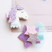 Unicorn Hair Clip Glitter Barrettes Girls Hairpin for Gift Hair Accessories set